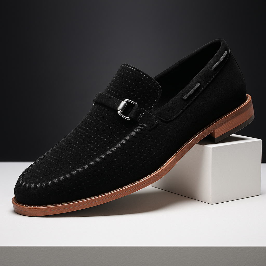 Joel Leather Loafers in Black – product view