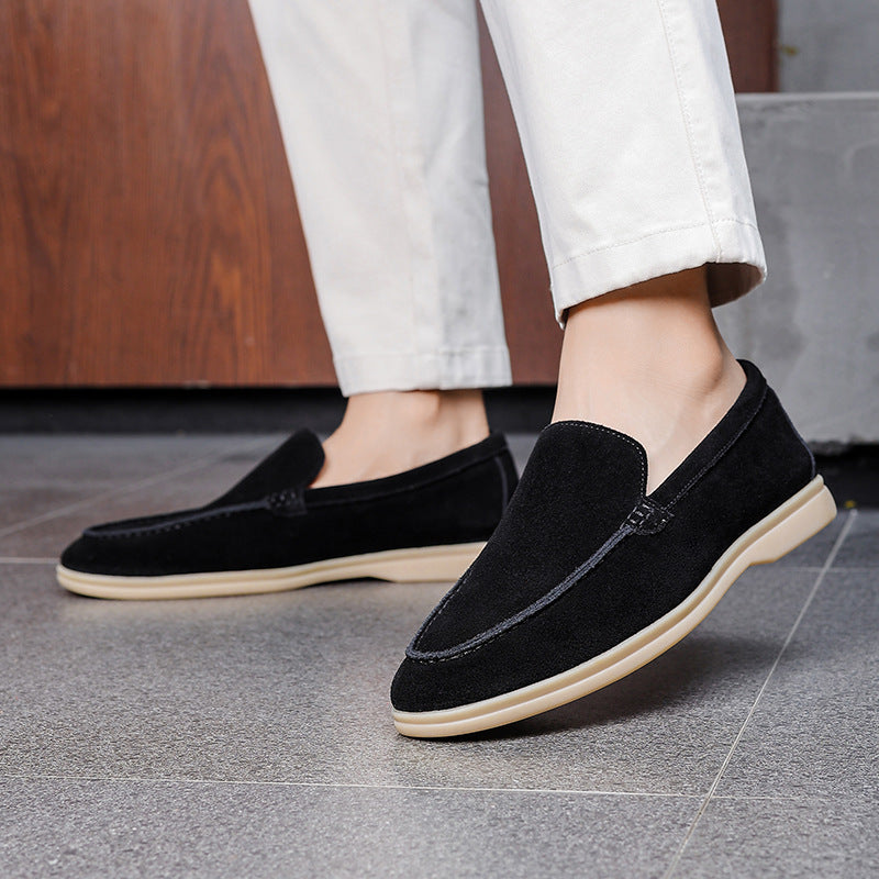 Reeve Suede Loafers in Black – product view