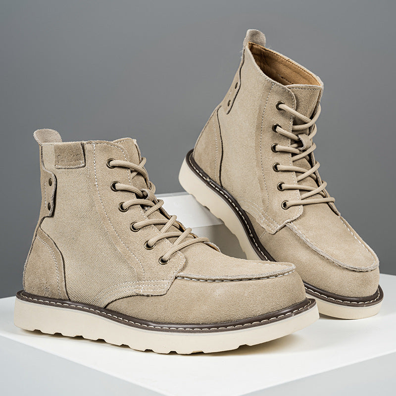 Eugene Suede Boots in Beige – product view