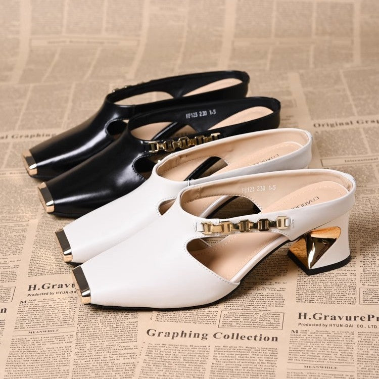 Ira Leather Heels – detail view