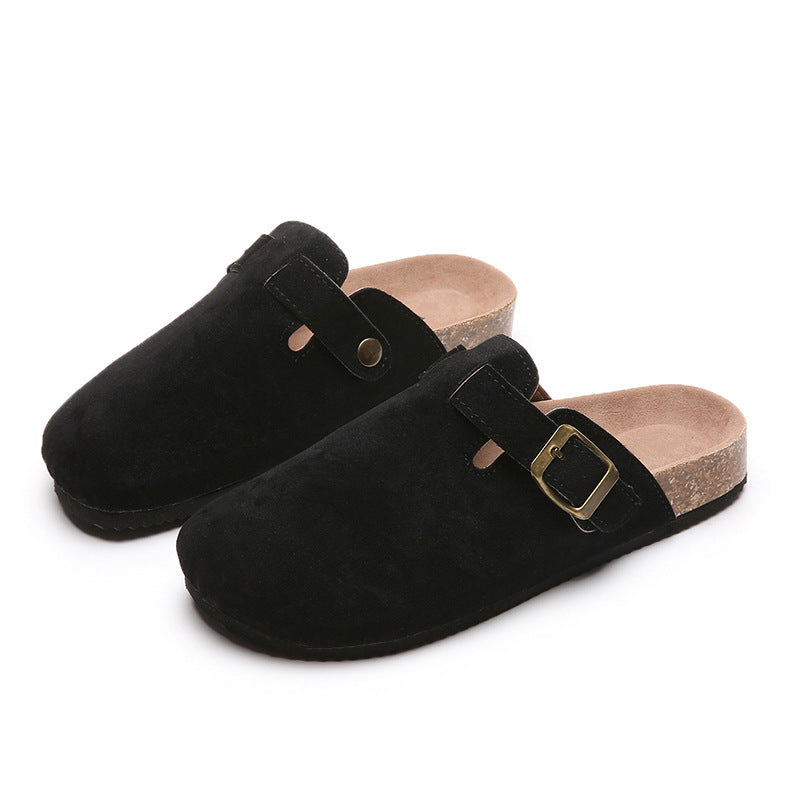 Caden Suede Clog in Black – detail view