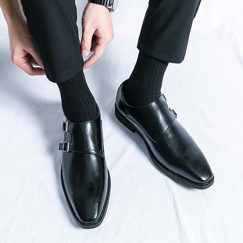 Daniel Leather Shoes in Black – detail view