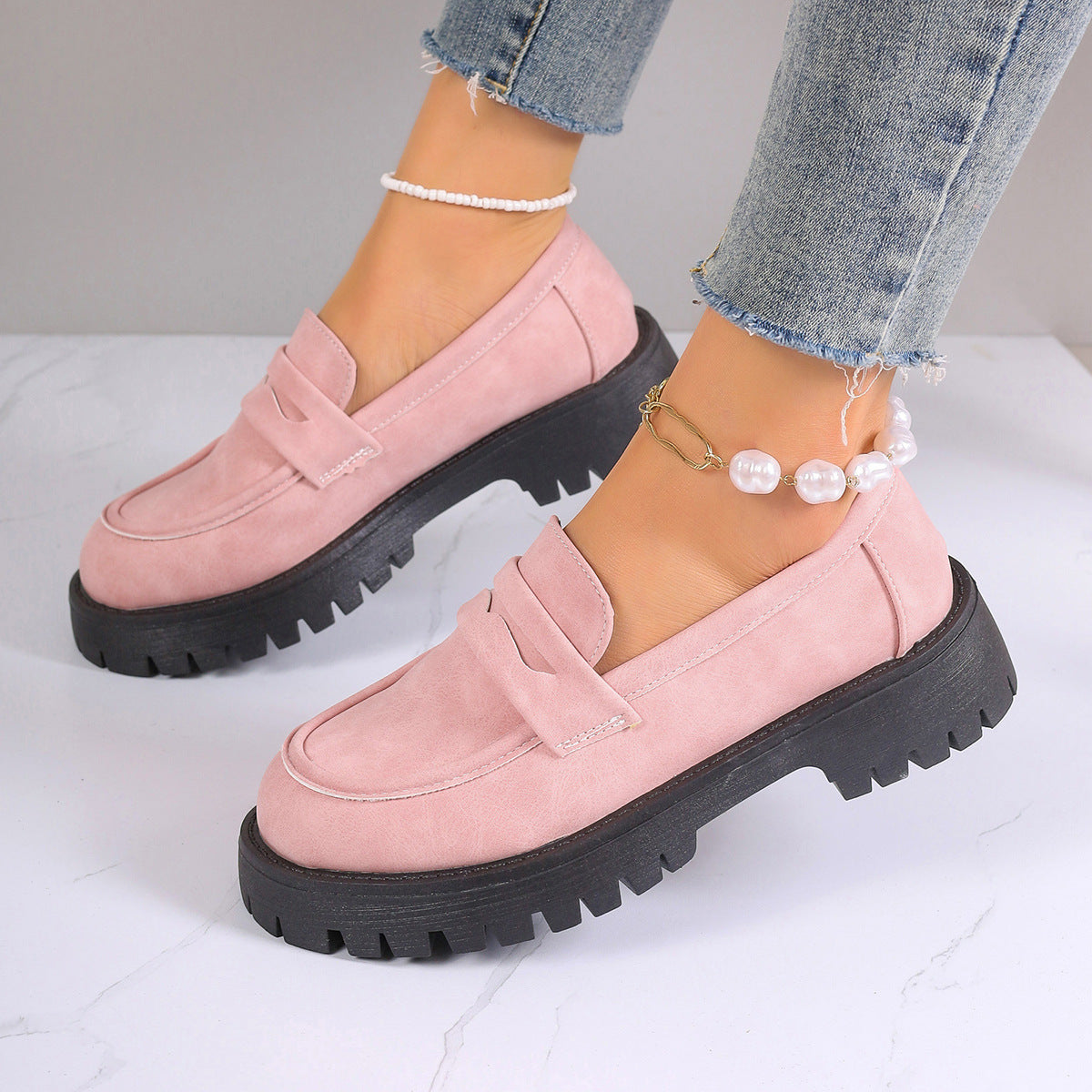 Helga Platform Sneakers in Pink – alternate view
