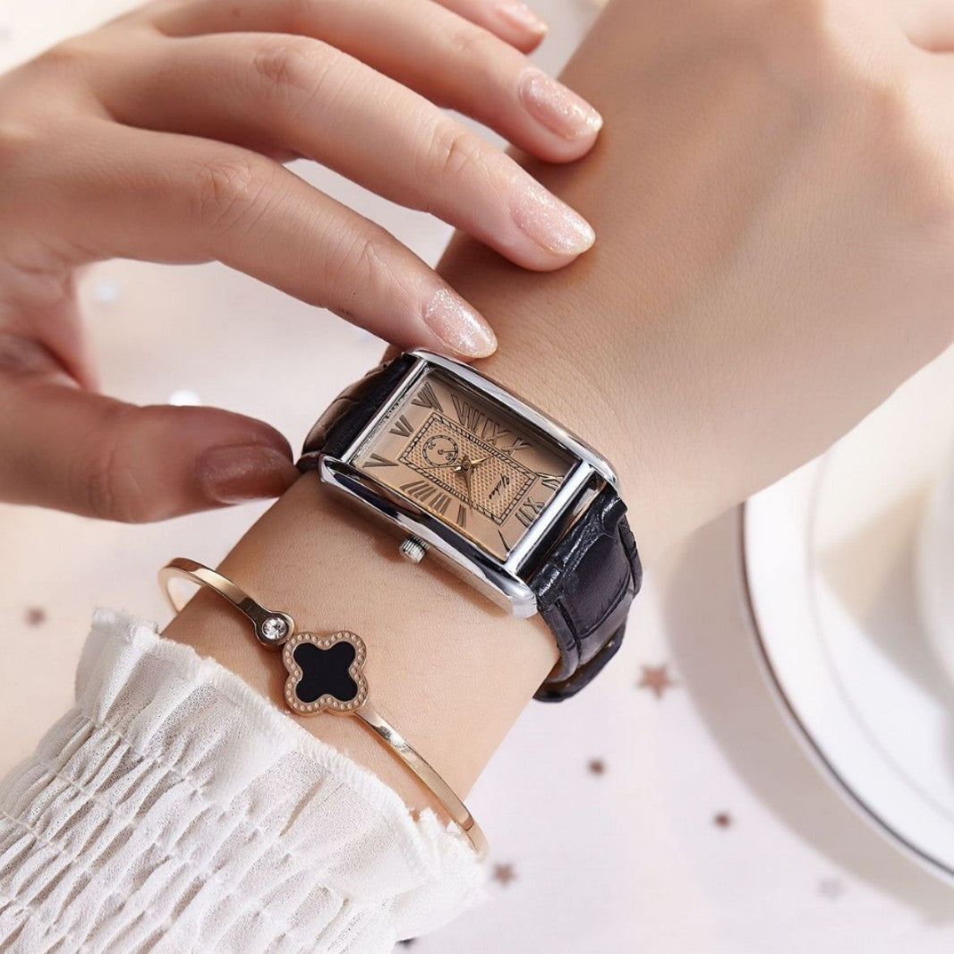 Cameron Leather Watch Set