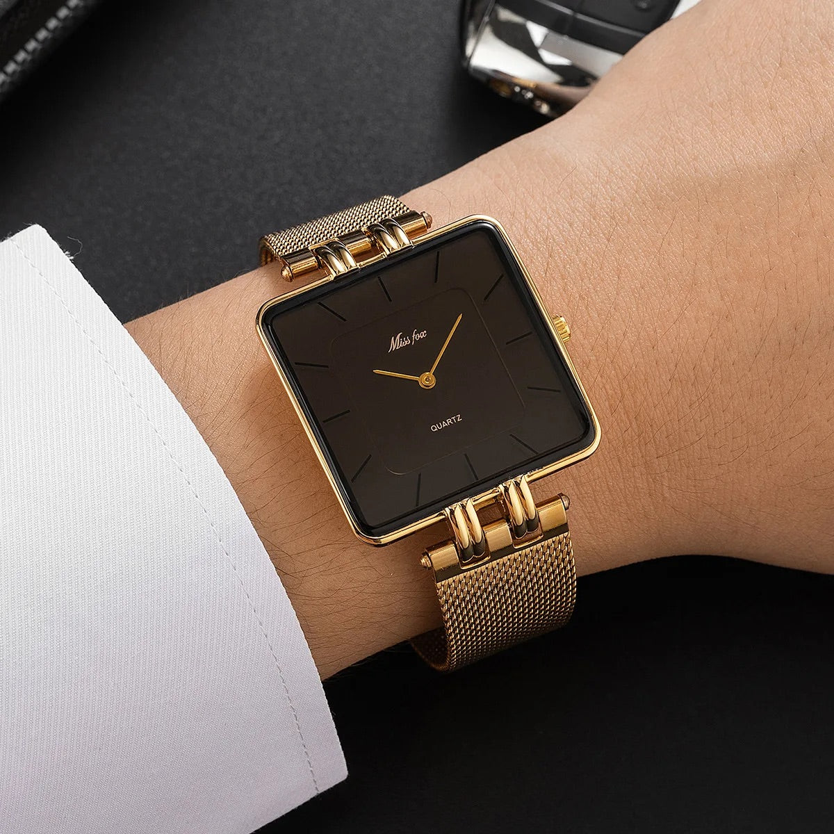 Zelari Square Watch – side view