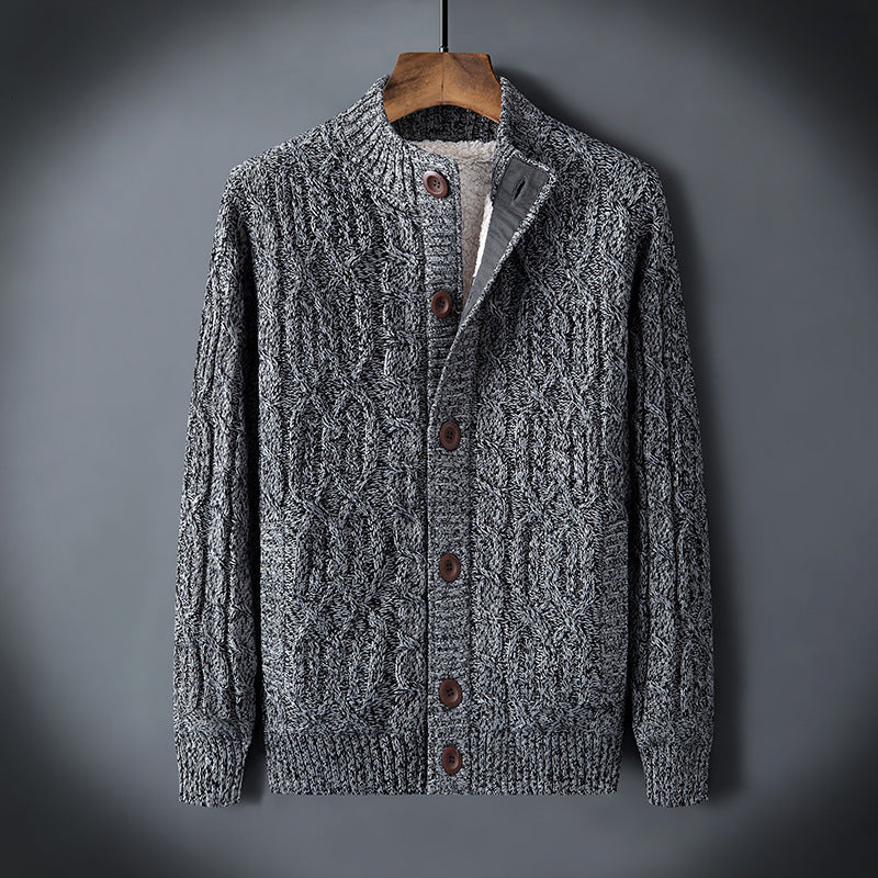 Franklin Knitted Cardigan in Gray – product view