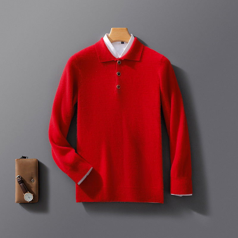 Jarod Cashmere Sweater in Red – product view