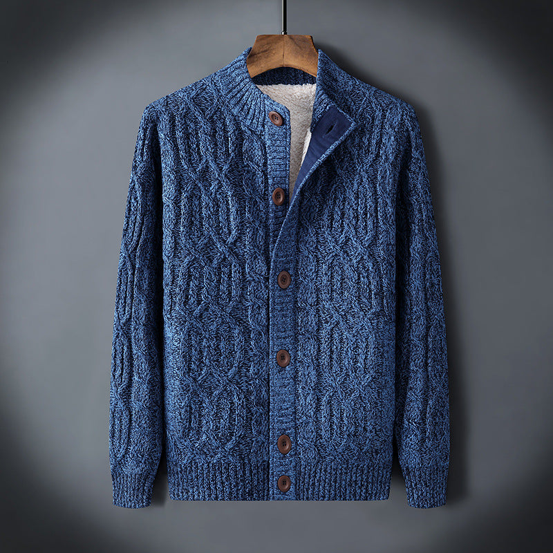 Franklin Knitted Cardigan in Blue – alternate view