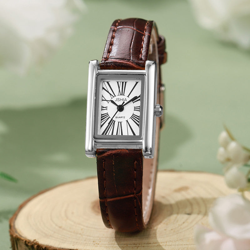 Denise Square Watch in Silver – detail view