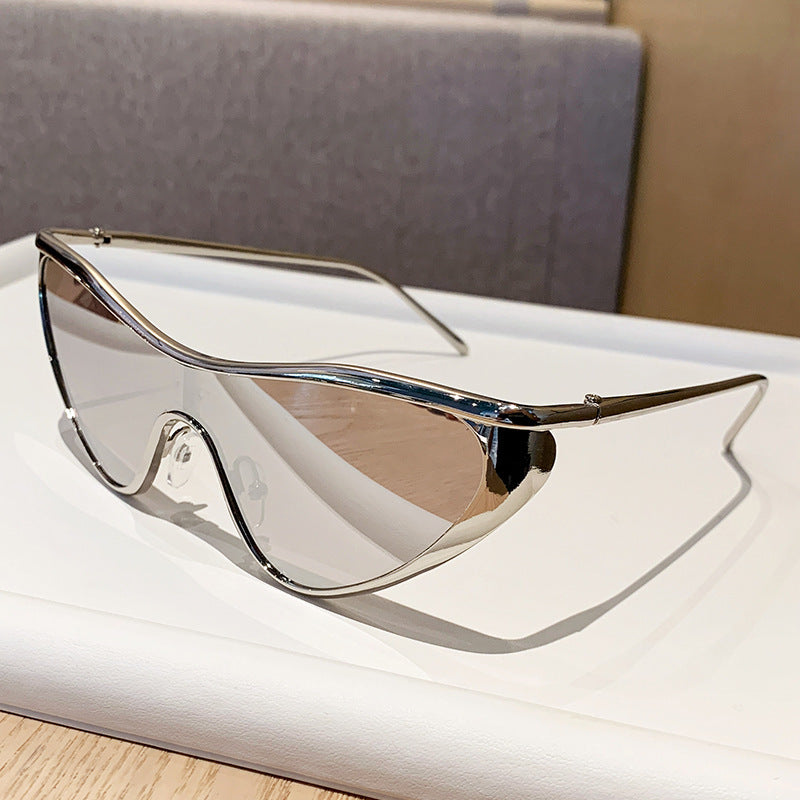 Celeste Cat-Eye Sunglasses in Silver – product view