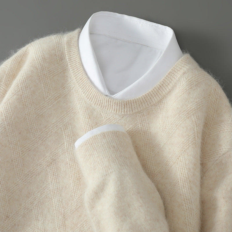 Aston Cashmere Sweater in Cream – product view