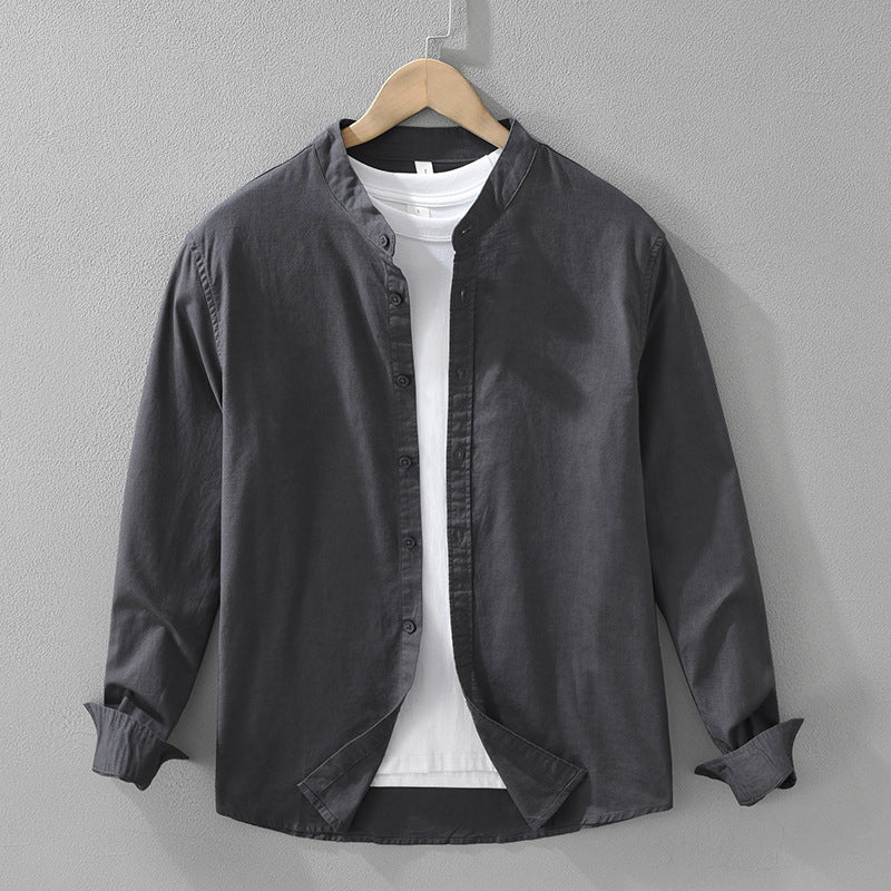 Niccolo Linen Shirt in Light Blue