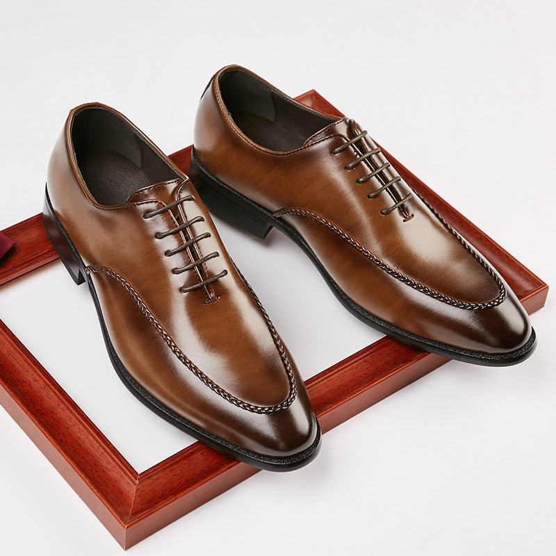 Sterling Leather Shoes in Brown – front view