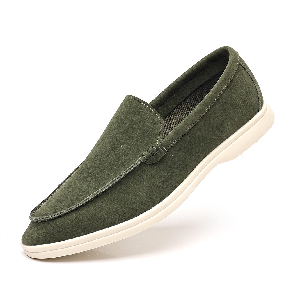 Knox Suede Loafers in Green – alternate view