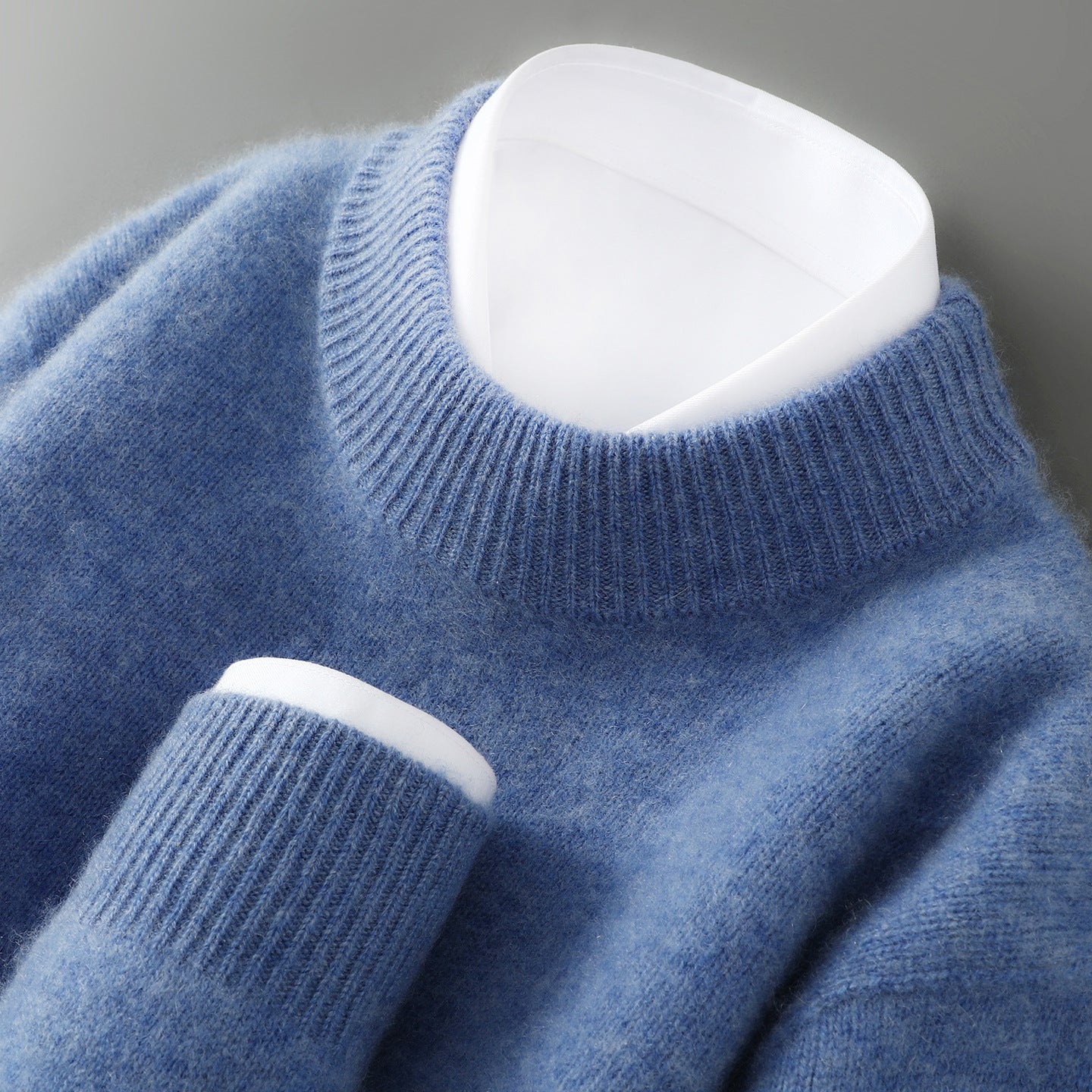 Preston Cashmere Sweater in Blue – product view