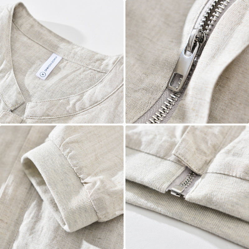 Luciano Linen Jacket – Detail View
