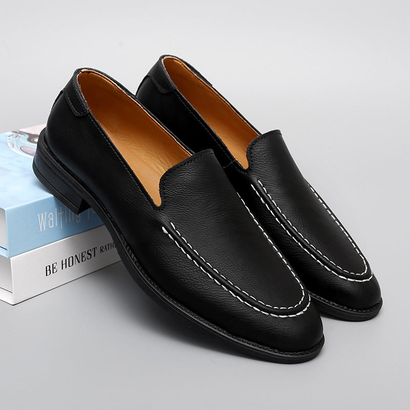 Damian Moccasin Loafers in Black — slip-on premium leather