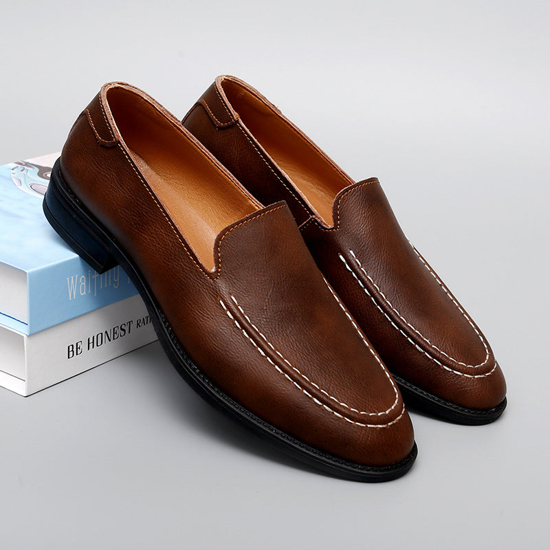 Damian Moccasin Loafers in Brown — slip-on premium leather