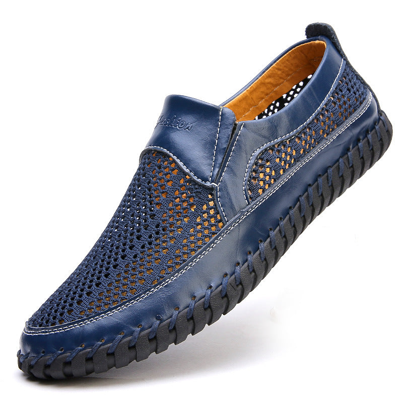 Hugo Woven Loafers in Navy Blue