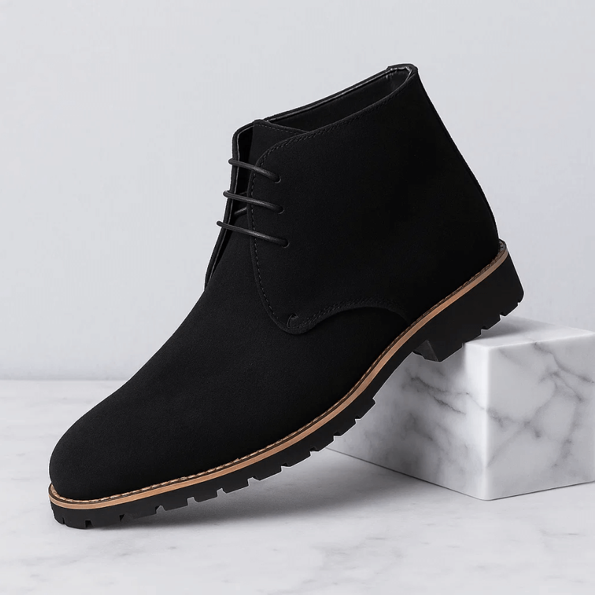 Clayton Suede Boots in Black – product view