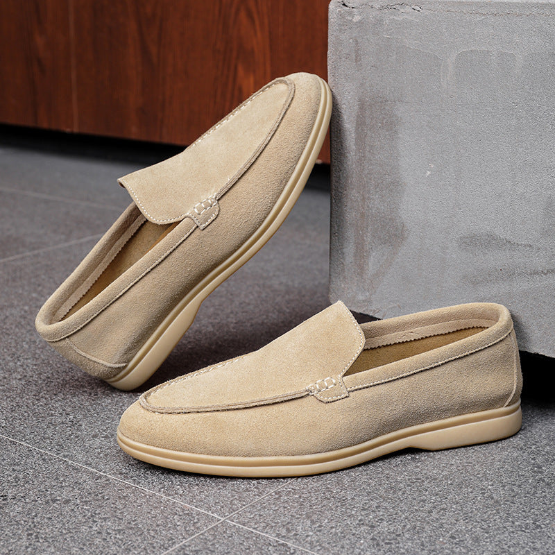 Reeve Suede Loafers in Khaki – product view