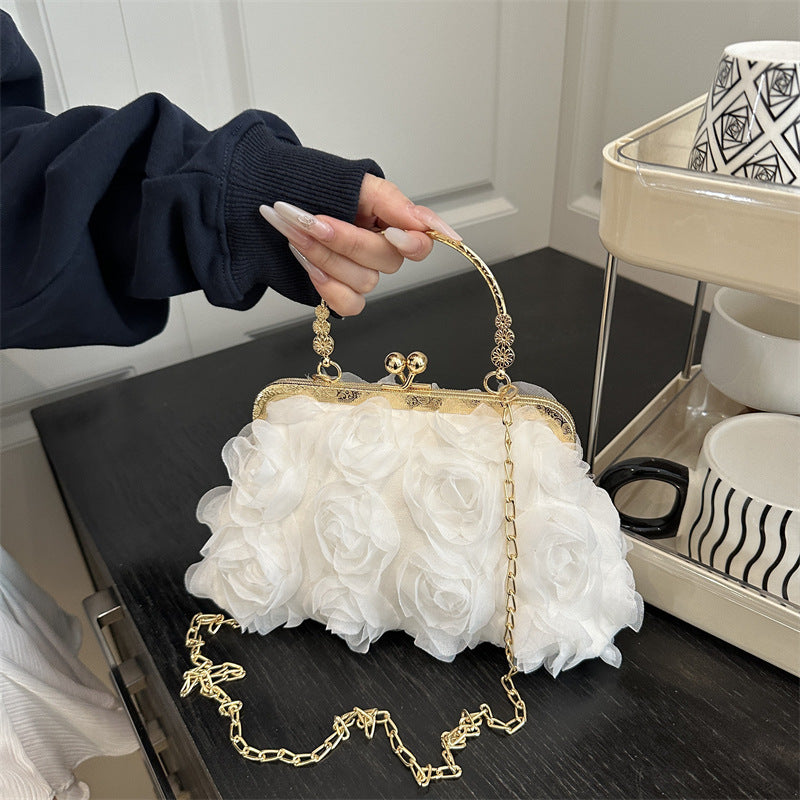 Scarlett Rosette Clutch – front view