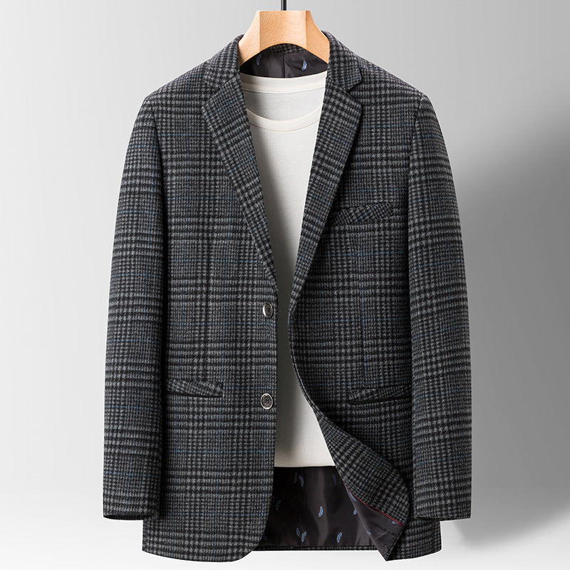 Decker Plaid Blazer in Gray – product view