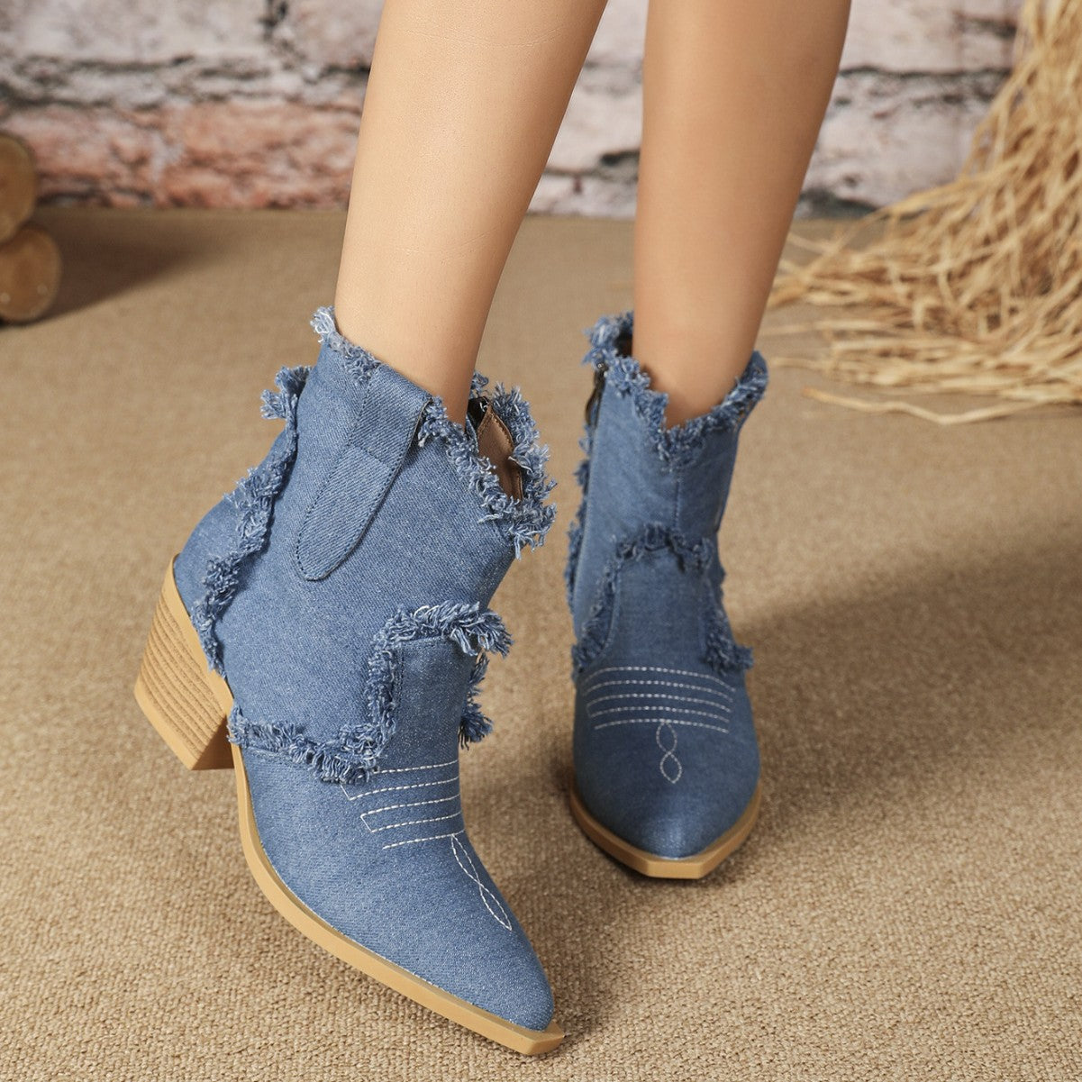 Shannon Denim Boots – detail view