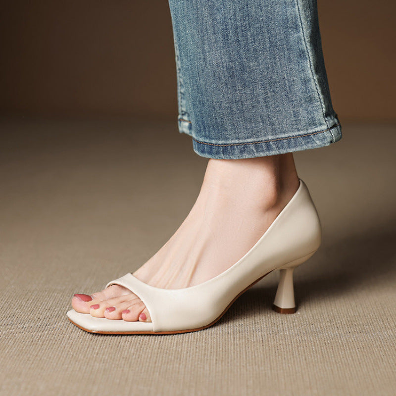 Erin Leather Heels
