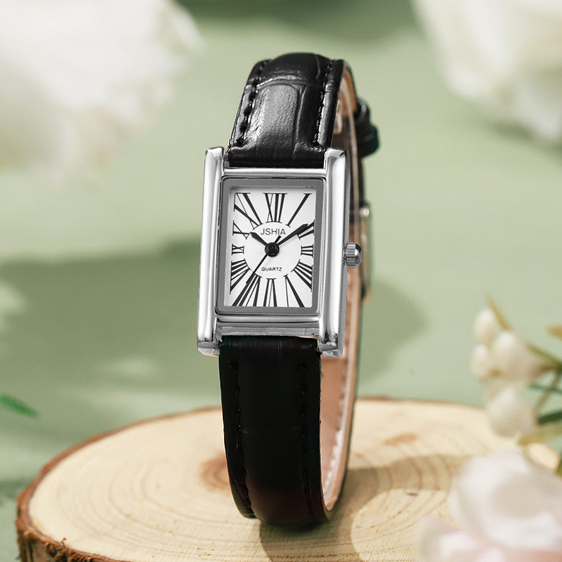 Denise Square Watch in Black – product view