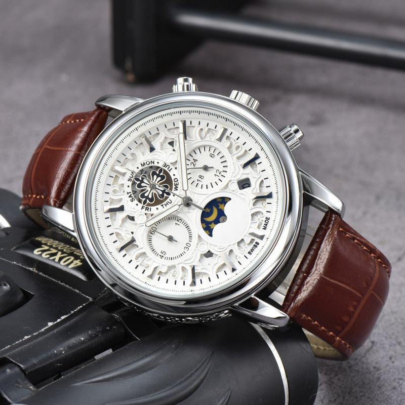 Gilbert Mechanical Watch in White – detail view