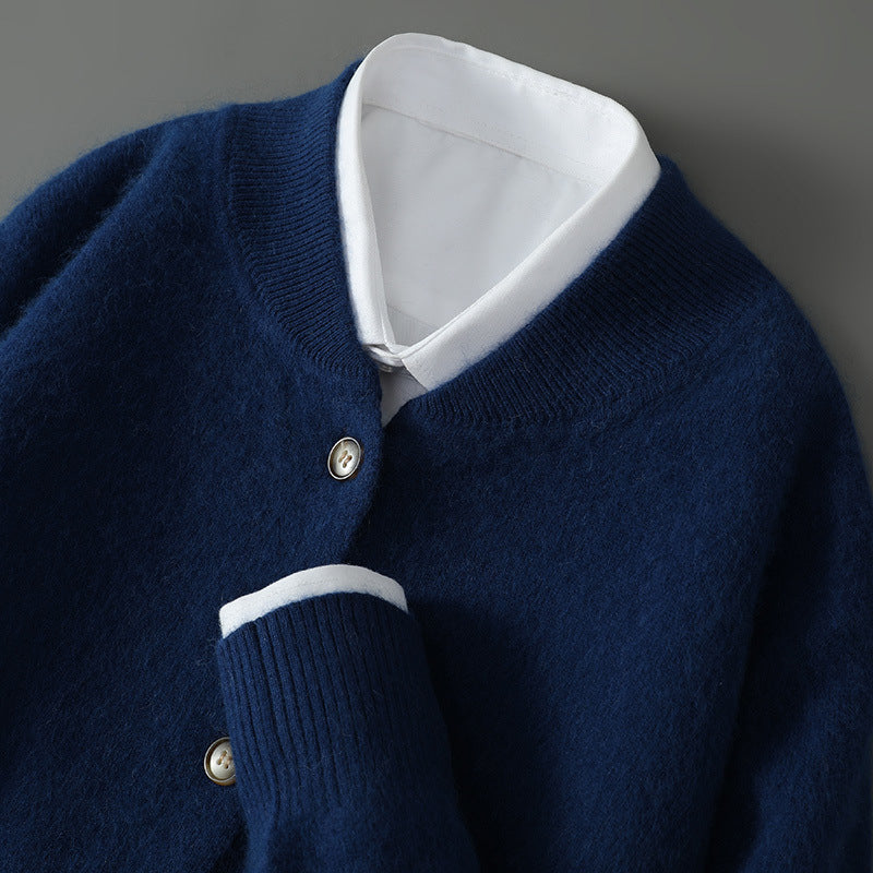 Monroe Cashmere Sweater in Navy Blue – product view