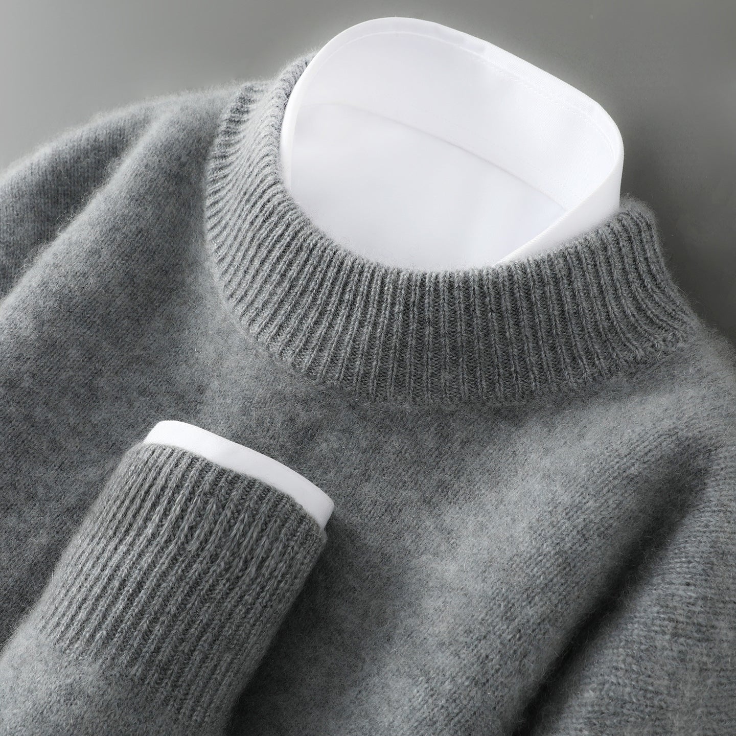 Preston Cashmere Sweater in Dark Gray – product view