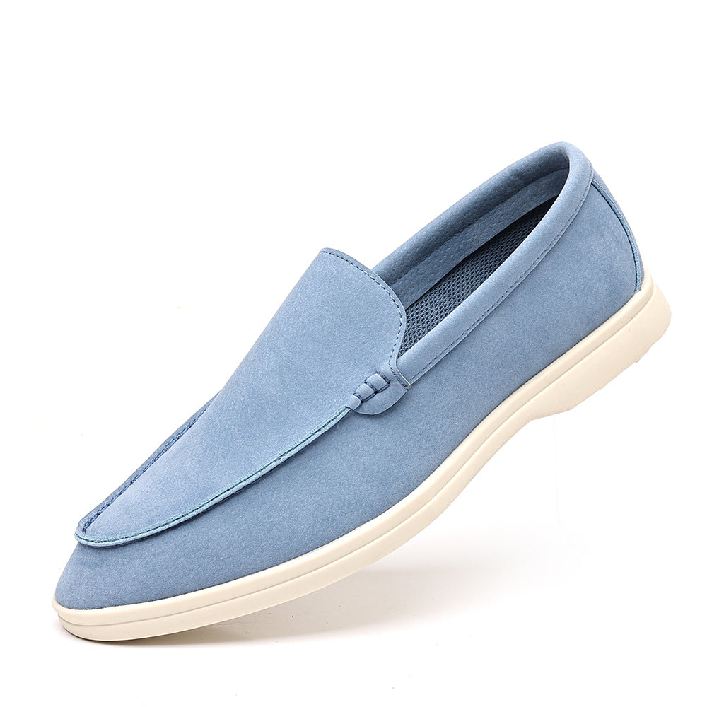 Knox Suede Loafers in Light Blue – product view