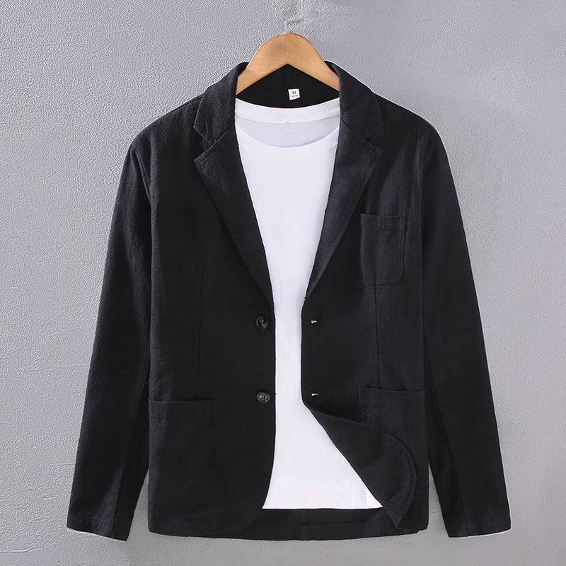Matias Linen Blazer in Gray
