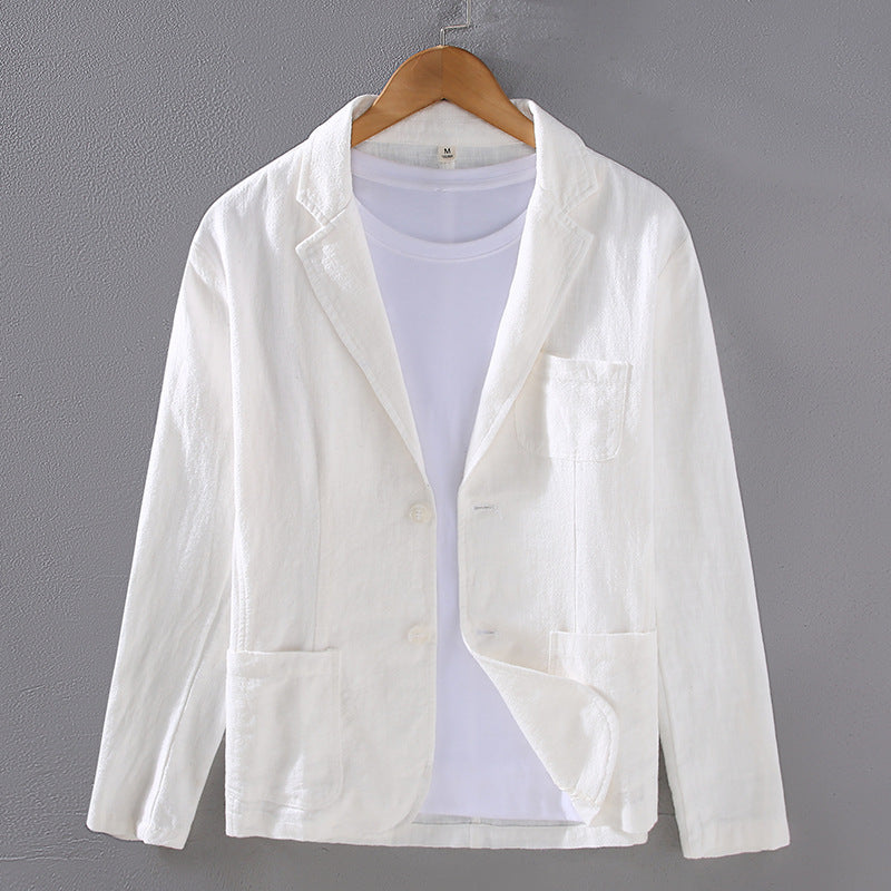Matias Linen Blazer in Black