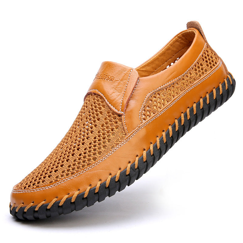 Hugo Woven Loafers in Light Brown